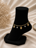 Bracelet de Cheville Feuilles & Cristaux
