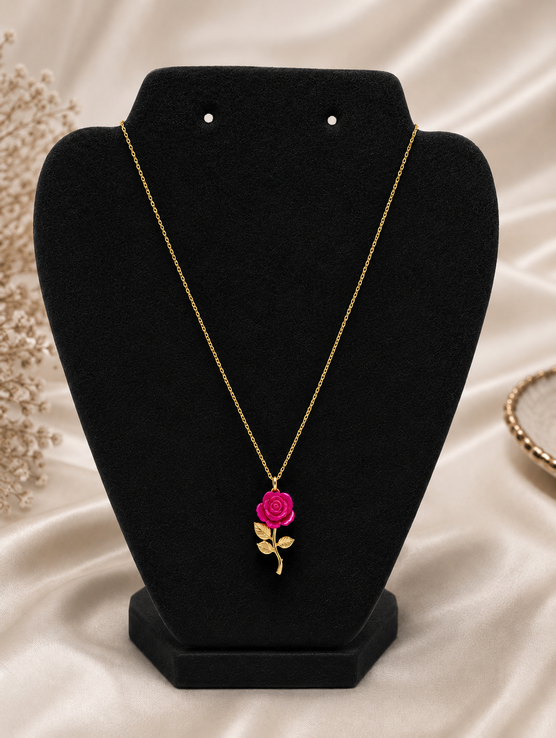 Collier Rose Éternelle